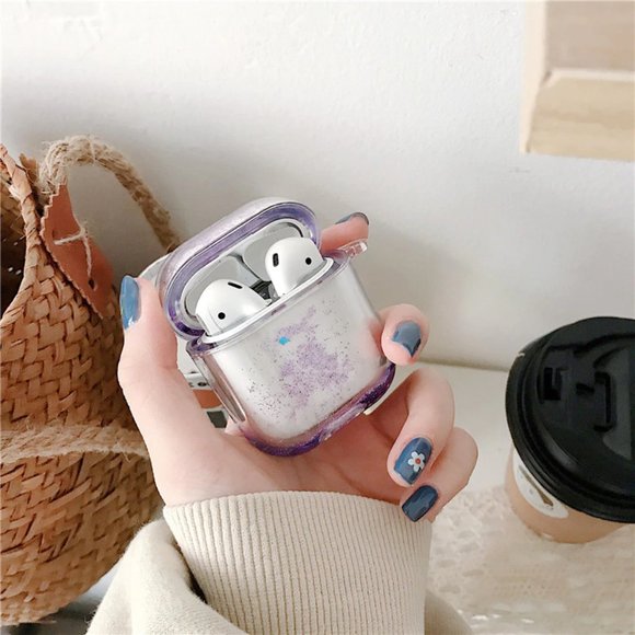 Glitter Liquid Quick Sand Airpods 1 2 Pro case - Picture 5 of 13